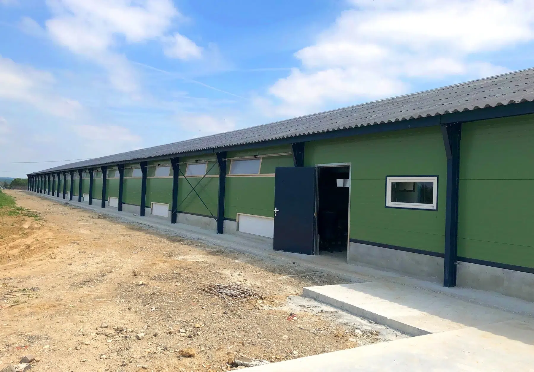 batiment elevage vert
